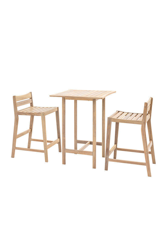 Ensemble de table de bar de jardin en bois d'acacia