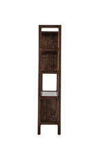 Vitrine en bois d'acacia et marbre