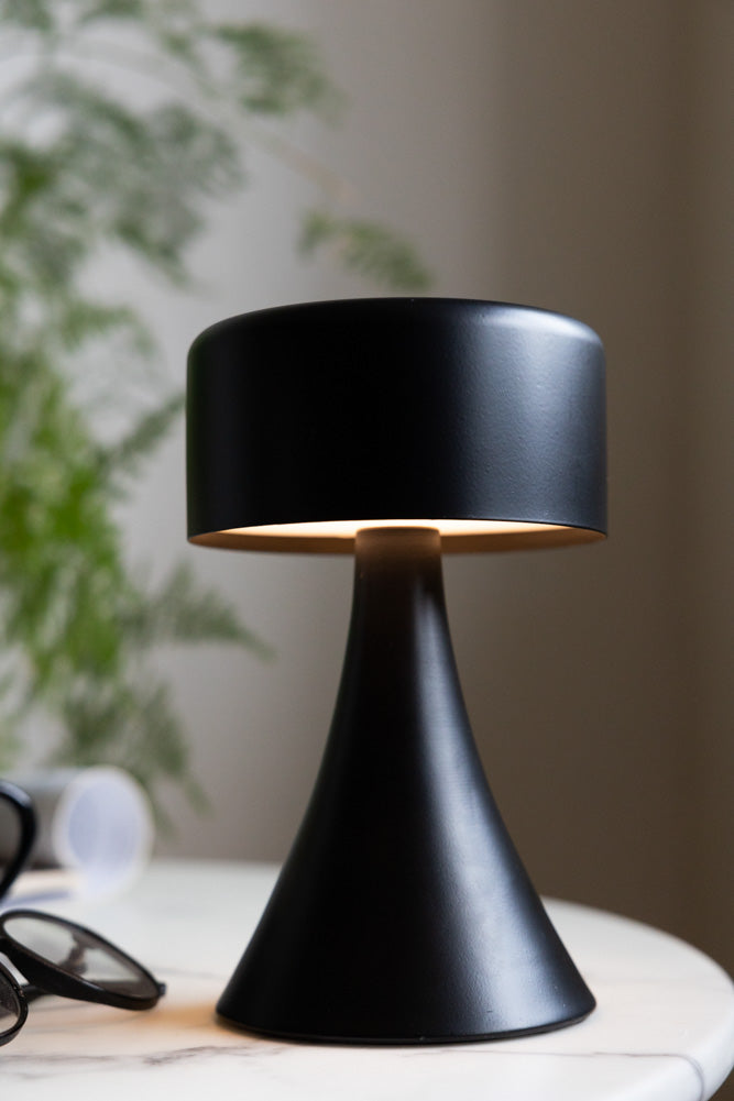 Lampe de table sans fil à piles, noire