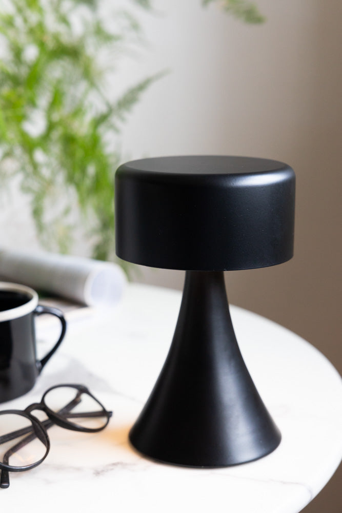 Lampe de table sans fil à piles, noire