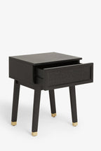 Table de chevet à imprimé léopard noir