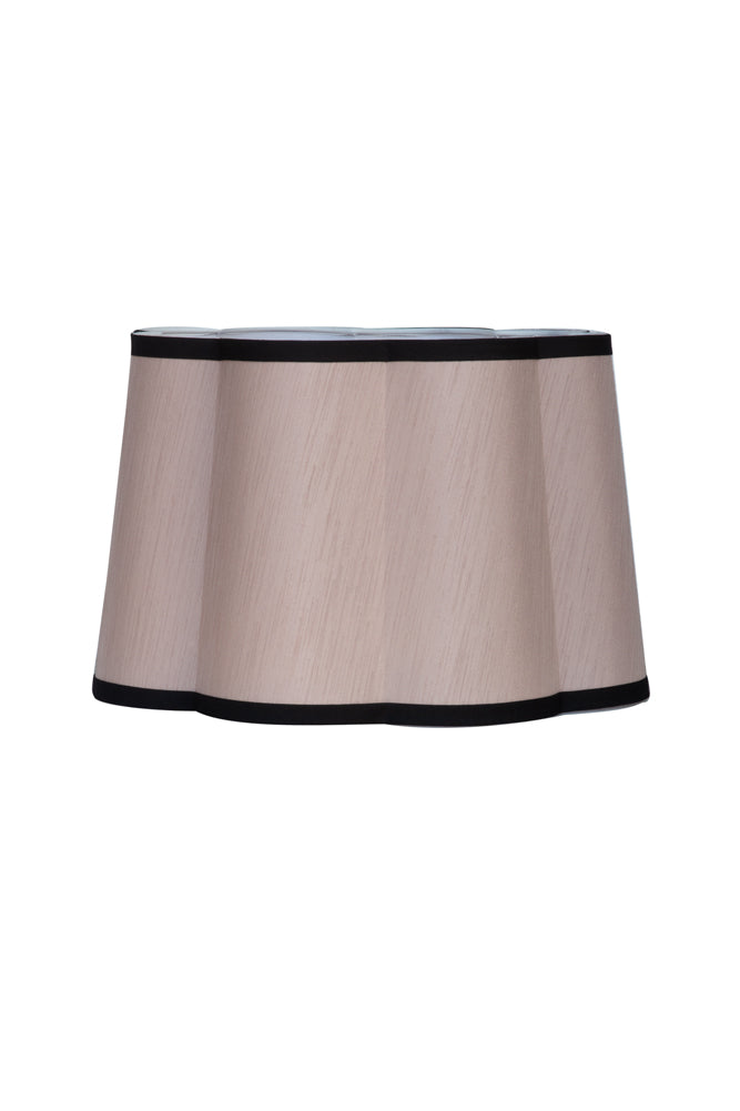 Abat-jour festonné rose blush