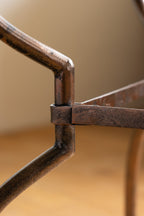 Table d'appoint d'échecs effet bronze