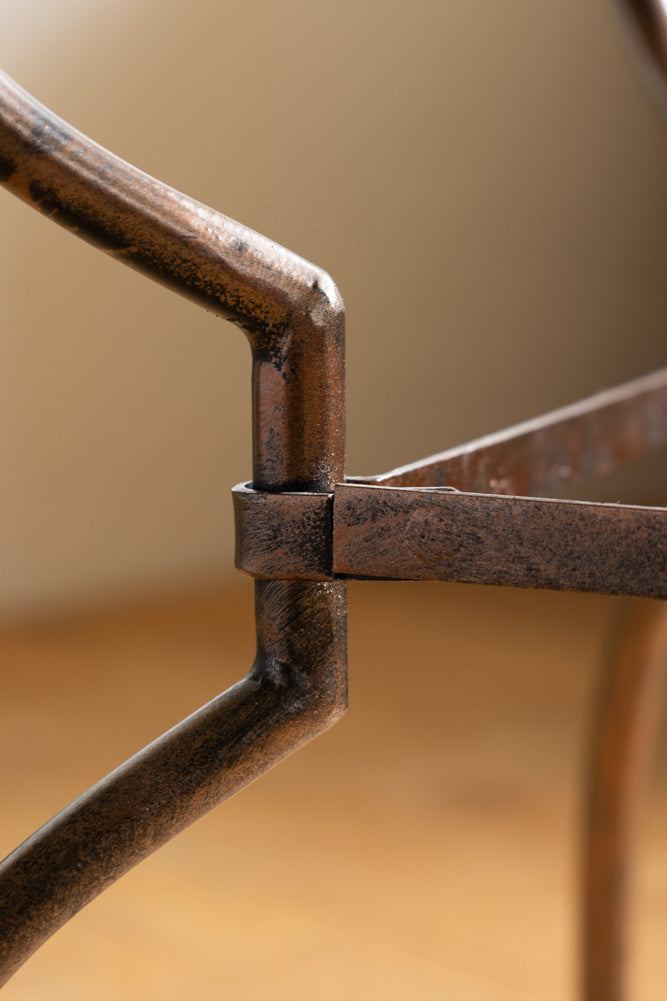 Table d'appoint d'échecs effet bronze