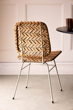Chaise de salle à manger en rotin tressé