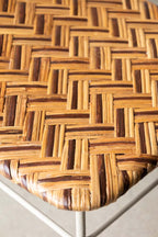 Chaise de salle à manger en rotin tressé