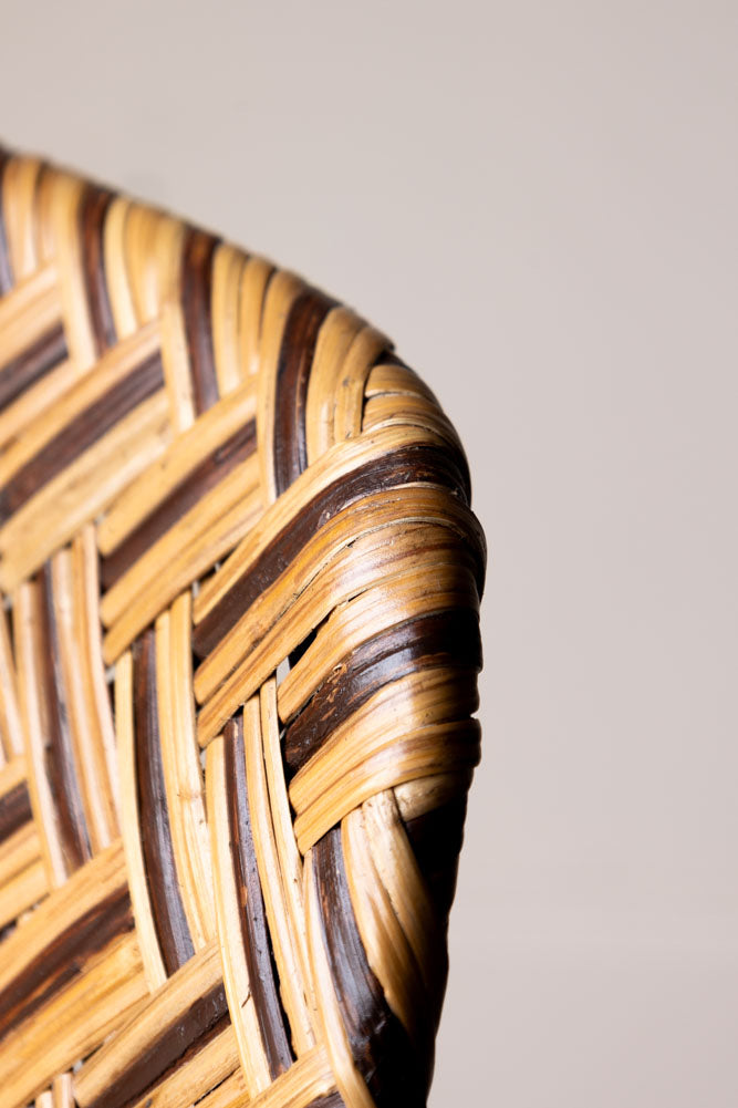 Chaise de salle à manger en rotin tressé
