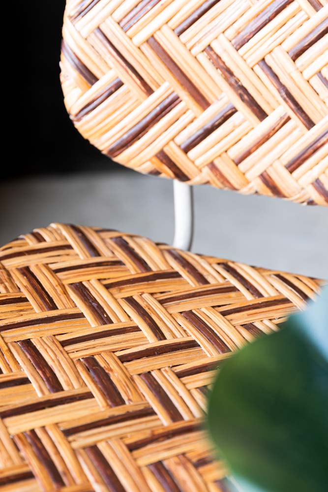 Chaise de salle à manger en rotin tressé