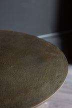 Table d'appoint et lampadaire en verre à bulles