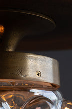 Table d'appoint et lampadaire en verre à bulles
