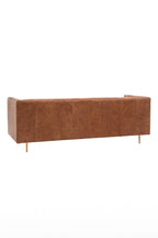 Canapé 3 places Chesterfield en cuir marron antique