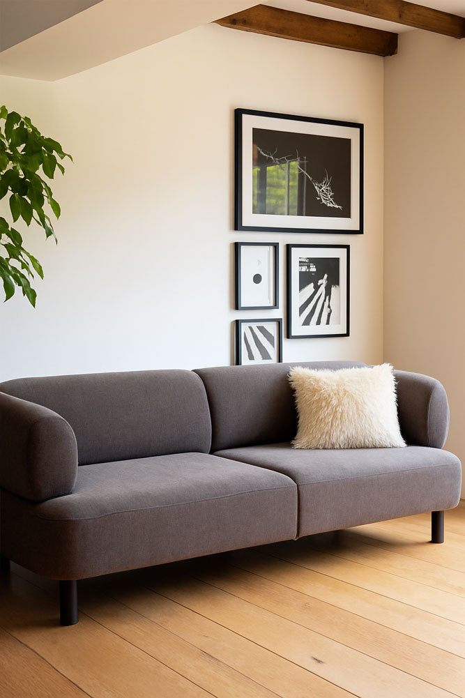 Canapé 3 places gris contemporain