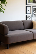 Canapé 3 places gris contemporain