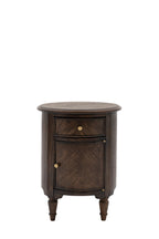 Table d'appoint en bois marron foncé