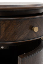 Table d'appoint en bois marron foncé