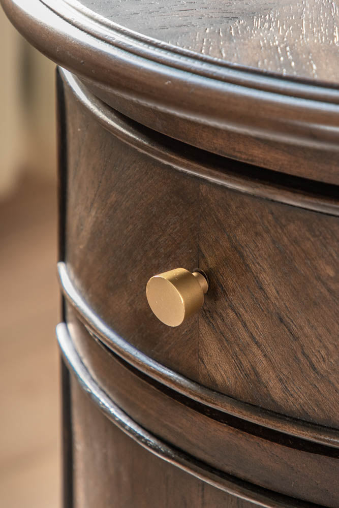 Table d'appoint en bois marron foncé