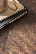 Table d'appoint en bois marron foncé