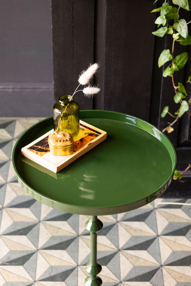 Table d'appoint verte brillante