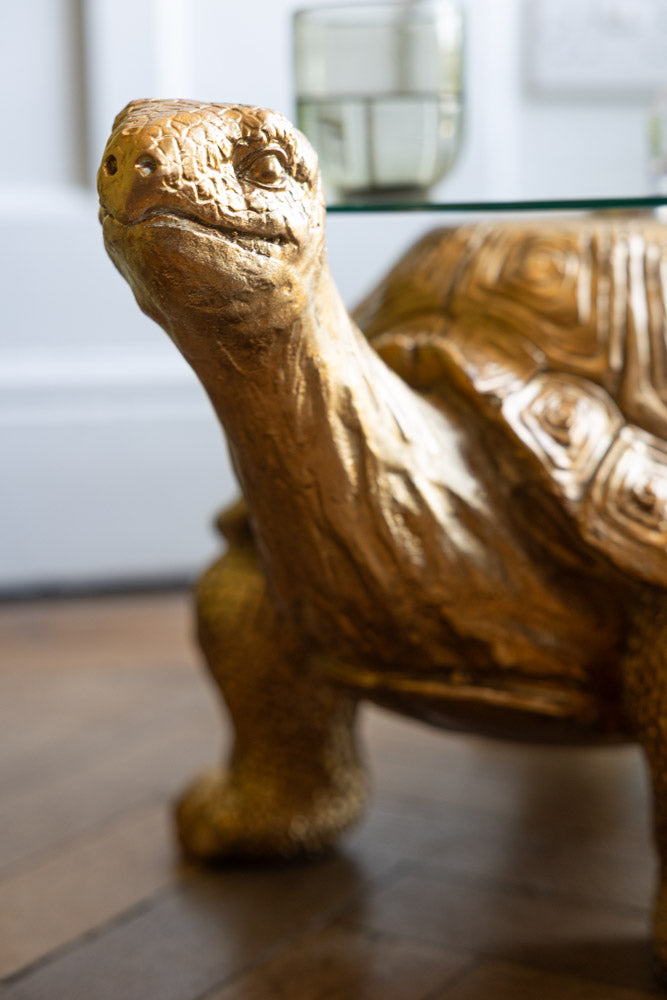 Table d'appoint tortue dorée - SECONDS