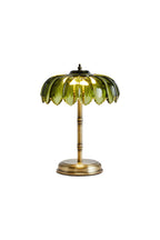 Lampe de table désertique dorée et verte