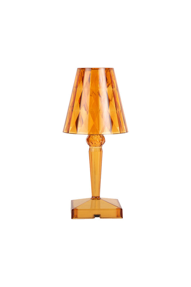 Lampe de table rechargeable orange à intensité variable