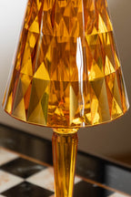 Lampe de table rechargeable orange à intensité variable