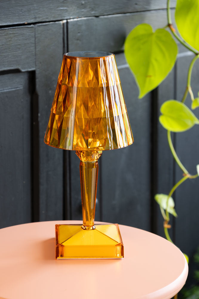 Lampe de table rechargeable orange à intensité variable