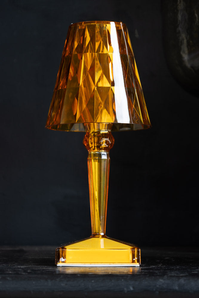 Lampe de table rechargeable orange à intensité variable