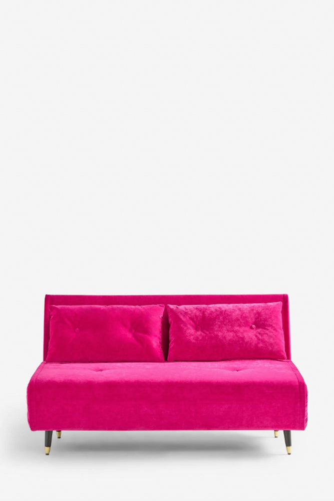 Grand canapé-lit 2 places Mabel en velours côtelé de luxe Harry's Pink