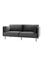Canapé 3 places moderne en velours gris anthracite