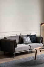 Canapé 3 places moderne en velours gris anthracite