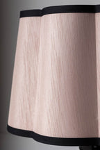 Abat-jour festonné rose blush