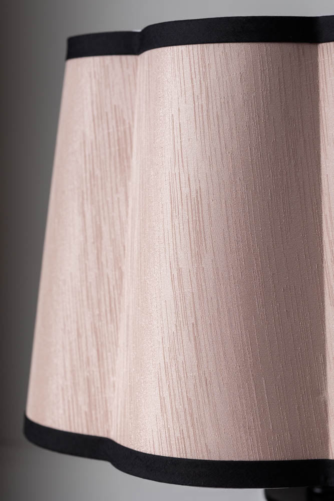 Abat-jour festonné rose blush