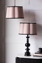 Abat-jour festonné rose blush