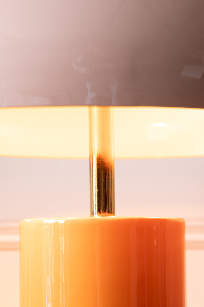 Lampe de table rose et orange
