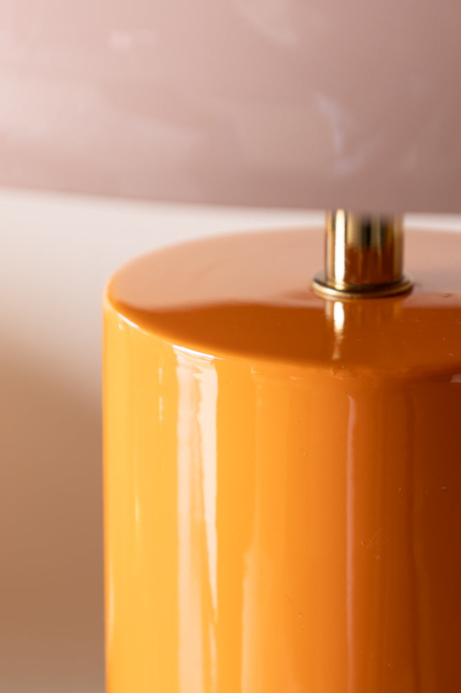 Lampe de table rose et orange