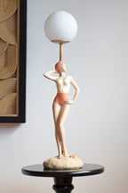 Lampe de table de bain de style rétro avec globe