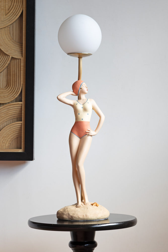 Lampe de table de bain de style rétro avec globe