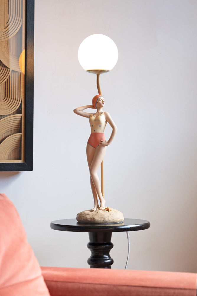 Lampe de table de bain de style rétro avec globe