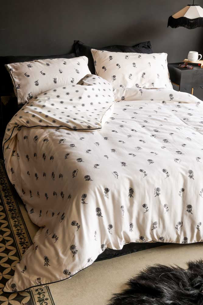 Parure housse de couette et taie d'oreiller Rock &amp; Rose - Disponible en 4 tailles