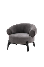Magnifique fauteuil d'appoint incurvé gris