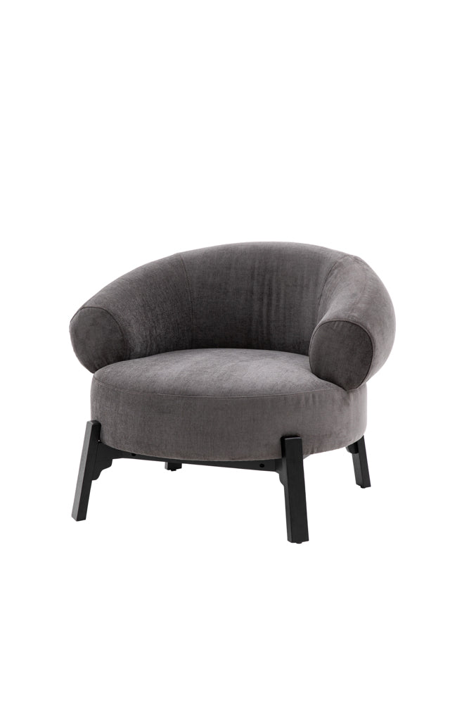 Magnifique fauteuil d'appoint incurvé gris