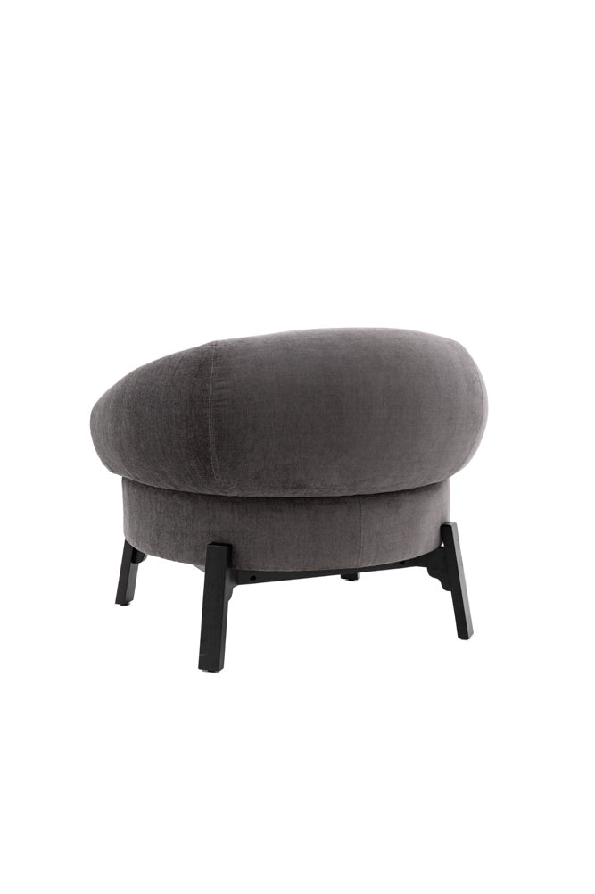 Magnifique fauteuil d'appoint incurvé gris