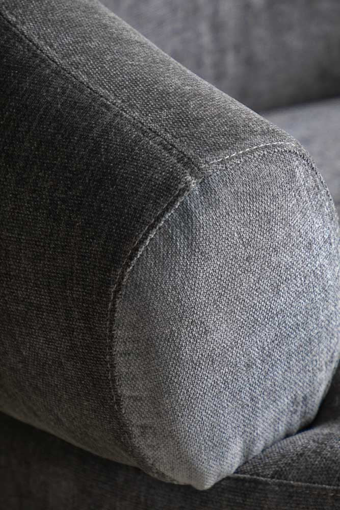 Magnifique fauteuil d'appoint incurvé gris