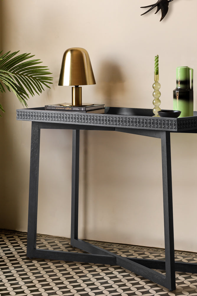 Table console élégante en bois de manguier