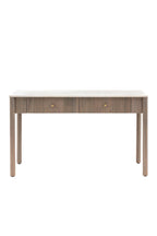Console à 2 tiroirs en marbre blanc
