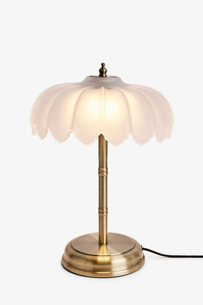 Lampe de table désert blanche et dorée