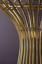 Table à manger ronde avec plateau en verre