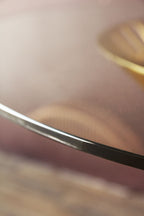 Table à manger ronde avec plateau en verre